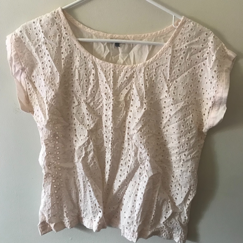 Pink Eyelet Top